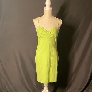 Lime Green Spaghetti Strap Dress